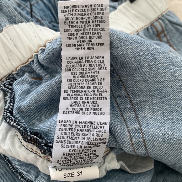 NWT STS Hayley high rise paper bag blue short sz 31 - Picture 11 of 11